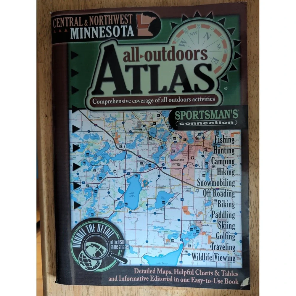 Central & Northwest Minnesota All Outdoors Atlas by Sportsman's Connection VG